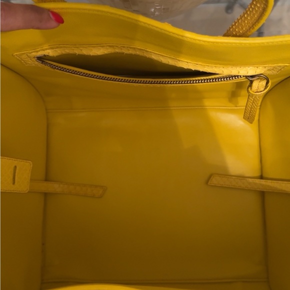 VERY GENTLY USED LIKE NEW!!! Sunflower 🌻 Yellow Python Large Celine Purse - Picture 3 of 6